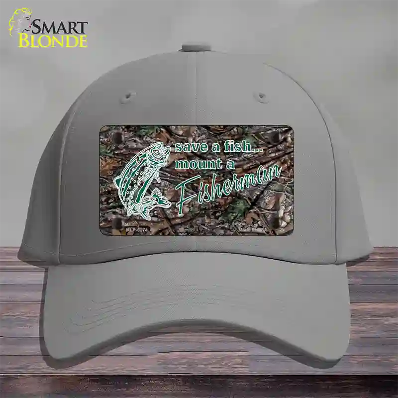 Save A Fish Novelty License Plate Hat Cotton / Gray