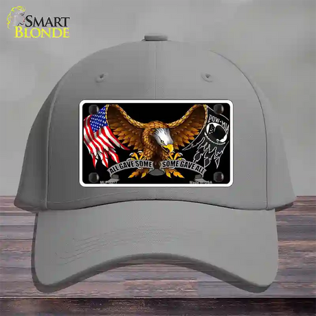 POW MIA All Gave Some Some Gave All Novelty License Plate Hat Cotton / Gray