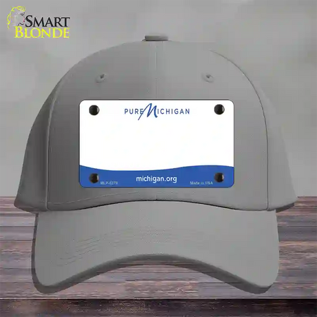 Pure Michigan Blank Novelty License Plate Hat Cotton / Gray