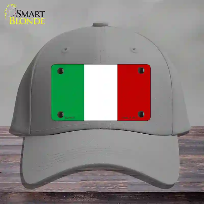 Italy Flag Novelty License Plate Hat Cotton / Gray