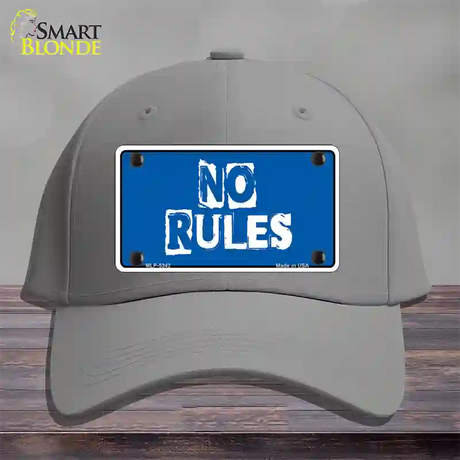 No Rules Novelty License Plate Hat Cotton / Gray