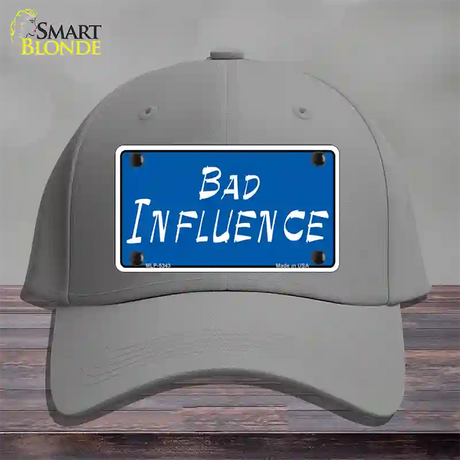 Bad Influence Novelty License Plate Hat Cotton / Gray