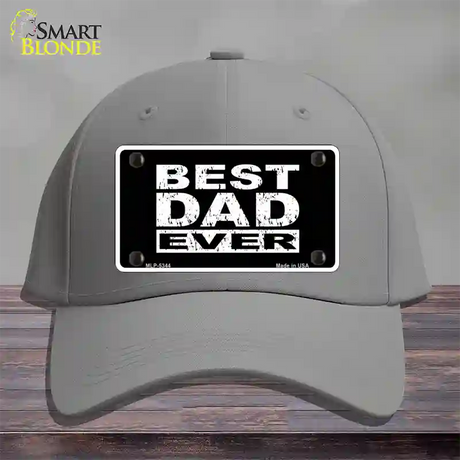 Best Dad Ever Novelty License Plate Hat Cotton / Gray