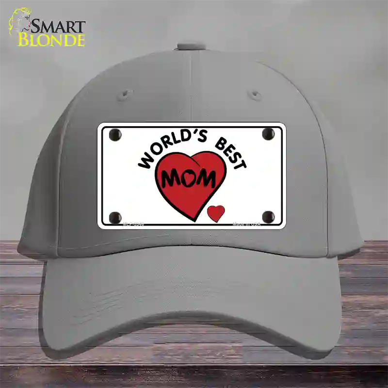 Worlds Best Mom Novelty License Plate Hat Cotton / Gray