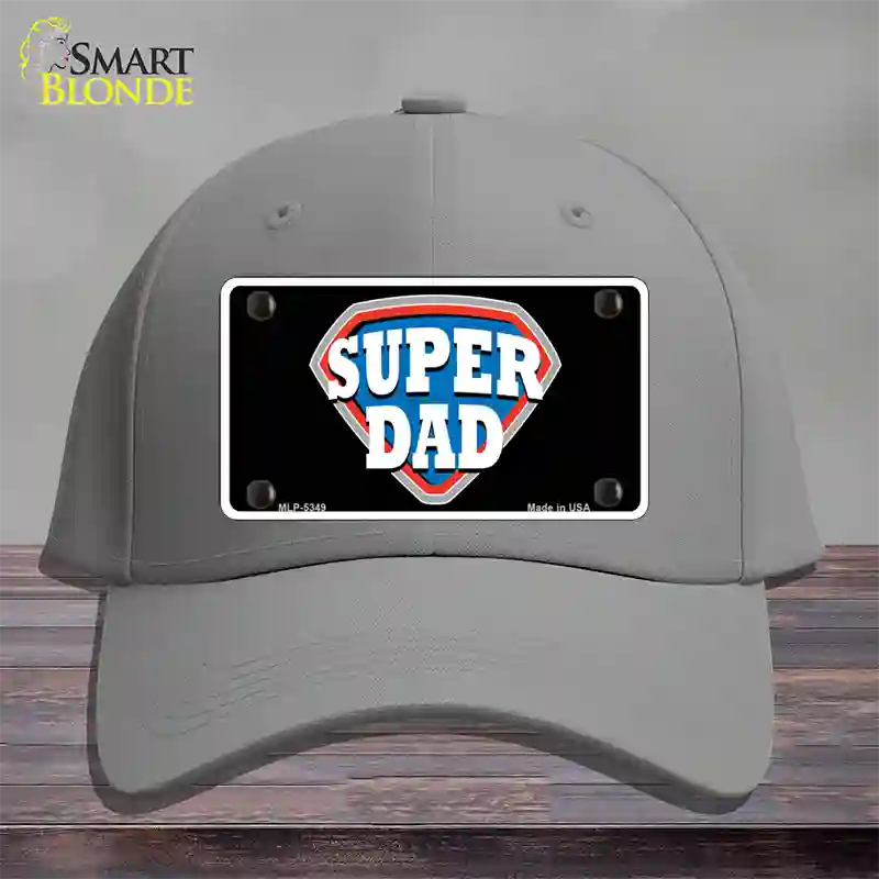 Super Dad Novelty License Plate Hat Cotton / Gray