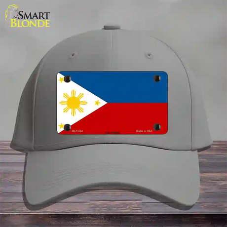 Philippines Flag Novelty License Plate Hat Cotton / Gray