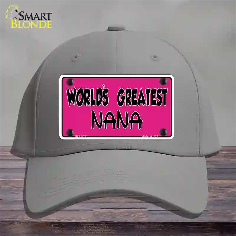 Worlds Greatest Nana Novelty License Plate Hat Cotton / Gray