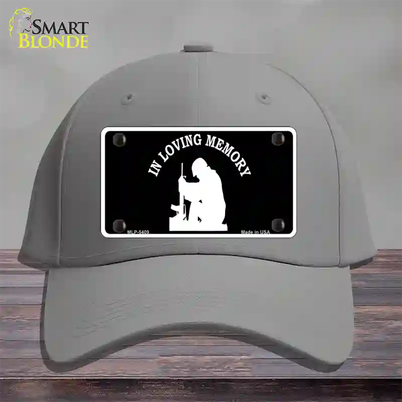 In Loving Memory Sitting Novelty License Plate Hat Cotton / Gray