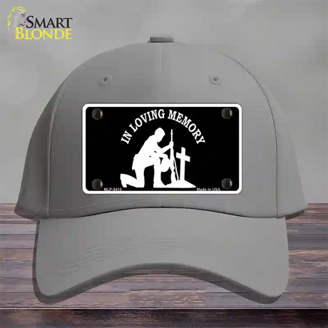 In Loving Memory Cross Novelty License Plate Hat Cotton / Gray