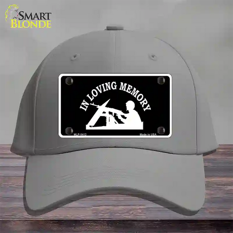 In Loving Memory Lookout Novelty License Plate Hat Cotton / Gray