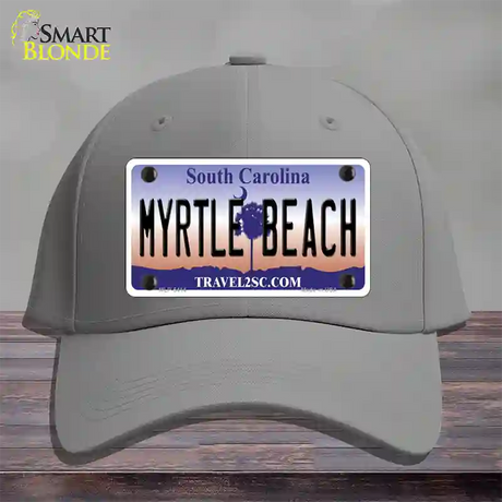 Myrtle Beach South Carolina Novelty License Plate Hat Cotton / Gray