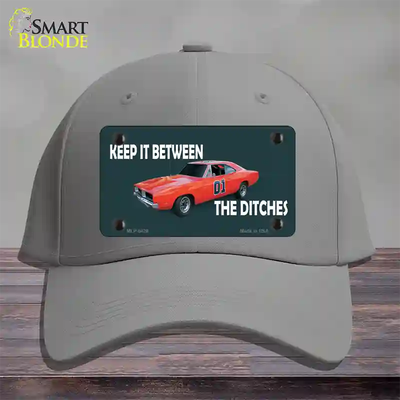 Between The Ditches Novelty License Plate Hat Cotton / Gray