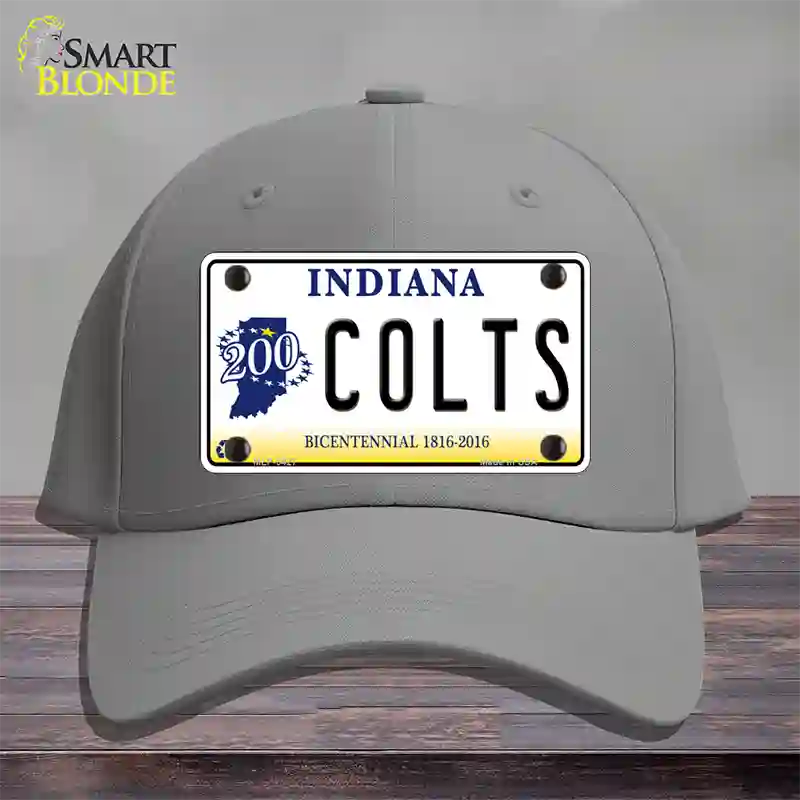 Colts Indiana Bicentennial Novelty License Plate Hat Cotton / Gray