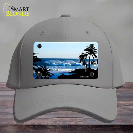 Ocean Wave Novelty License Plate Hat Cotton / Gray