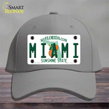 Miami Florida Novelty License Plate Hat Cotton / Gray