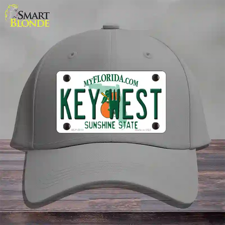 Key West Florida Novelty License Plate Hat Cotton / Gray