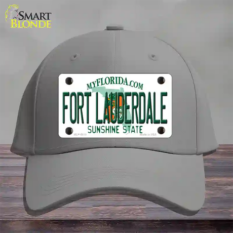 Fort Lauderdale Florida Novelty License Plate Hat Cotton / Gray