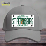 St Petersburg Florida Novelty License Plate Hat Cotton / Gray