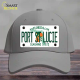 Port St Lucie Florida Novelty License Plate Hat Cotton / Gray