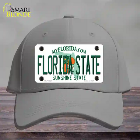 Florida State Univ Novelty License Plate Hat Cotton / Gray