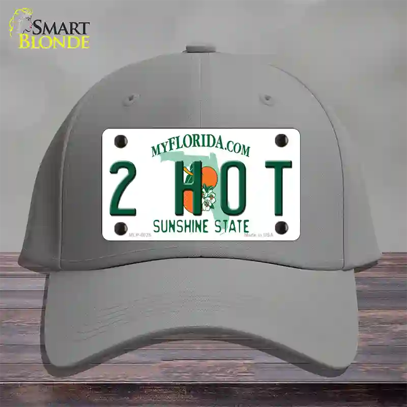 2 Hot Florida Novelty License Plate Hat Cotton / Gray