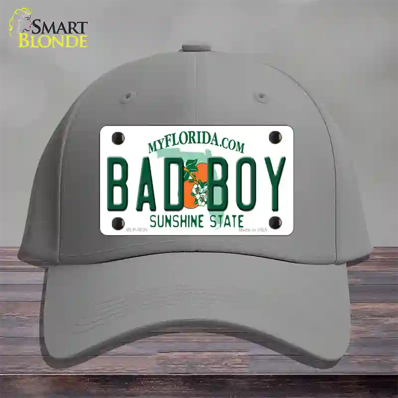 Bad Boy Florida Novelty License Plate Hat Cotton / Gray