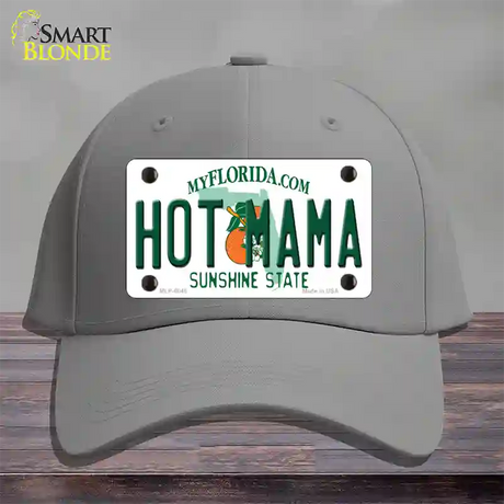 Hot Mama Florida Novelty License Plate Hat Cotton / Gray