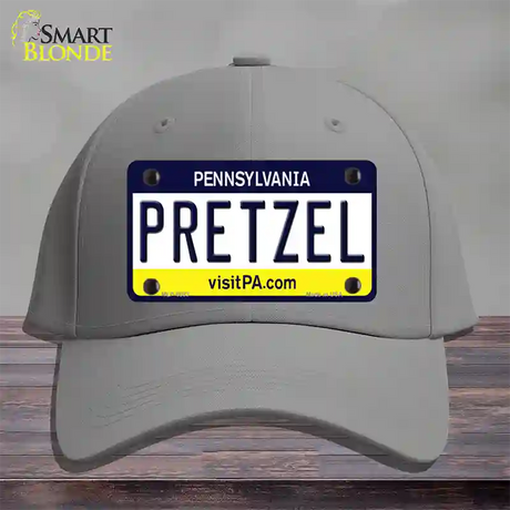 Pretzel Pennsylvania State Novelty License Plate Hat Cotton / Gray