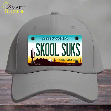 Arizona Skool Suks Novelty License Plate Hat Cotton / Gray