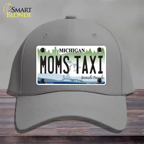 Moms Taxi Michigan Novelty License Plate Hat Cotton / Gray