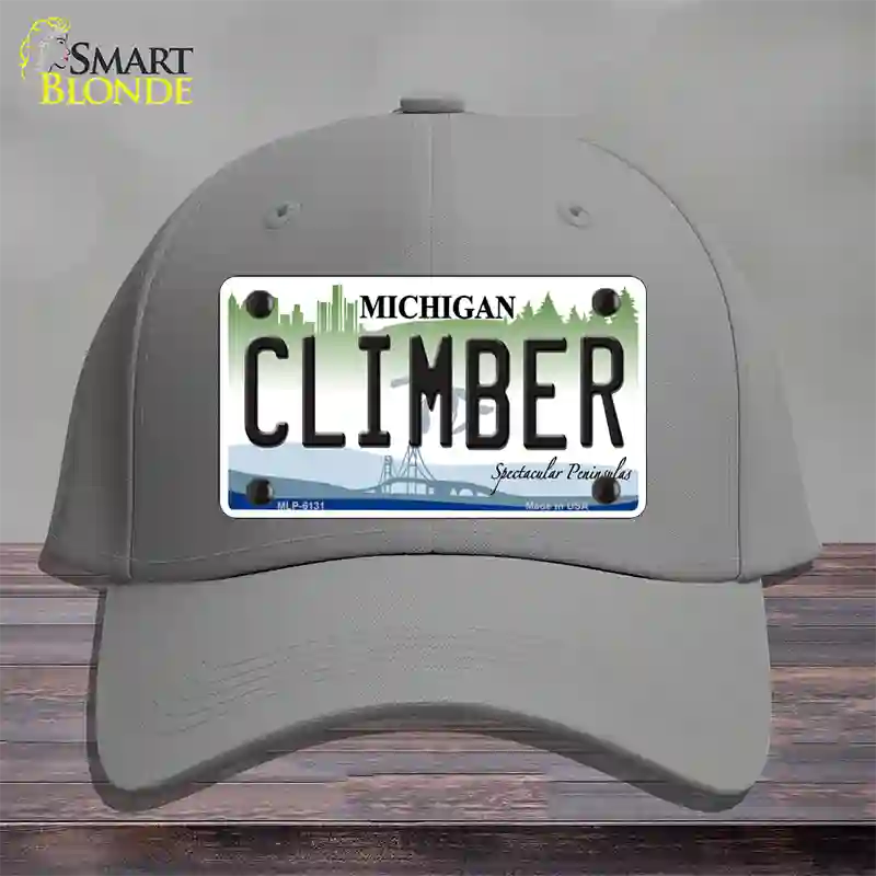 Climber Michigan Novelty License Plate Hat Cotton / Gray