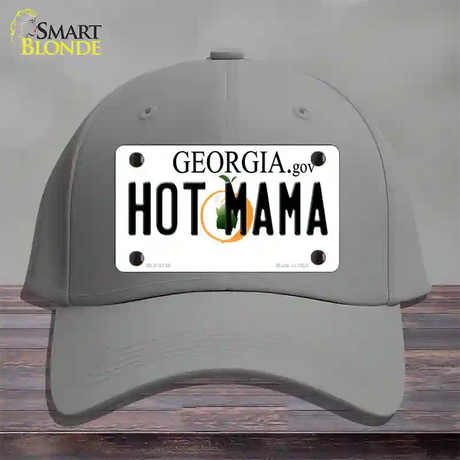 Hot Mama Georgia Novelty License Plate Hat Cotton / Gray