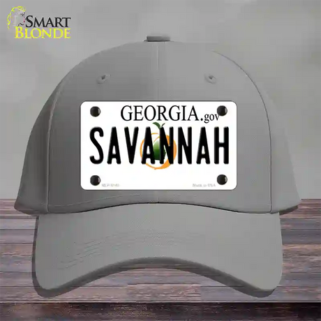 Savannah Georgia Novelty License Plate Hat Cotton / Gray