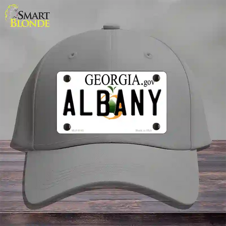 Albany Georgia Novelty License Plate Hat Cotton / Gray