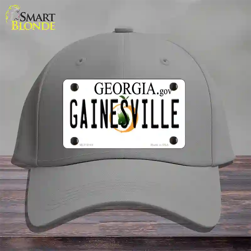 Gainesville Georgia Novelty License Plate Hat Cotton / Gray