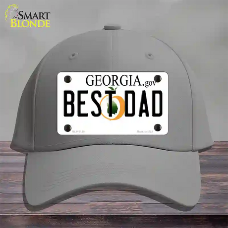 Best Dad Georgia Novelty License Plate Hat Cotton / Gray