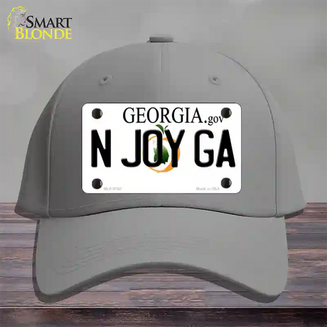 N Joy Ga Georgia Novelty License Plate Hat Cotton / Gray