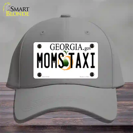 Moms Taxi Georgia Novelty License Plate Hat Cotton / Gray