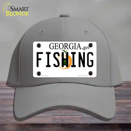 Fishing Georgia Novelty License Plate Hat Cotton / Gray