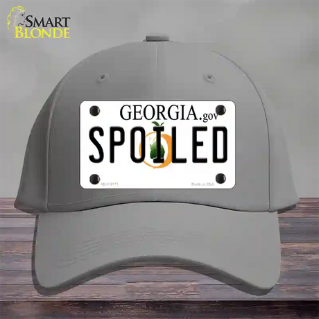 Spoiled Georgia Novelty License Plate Hat Cotton / Gray