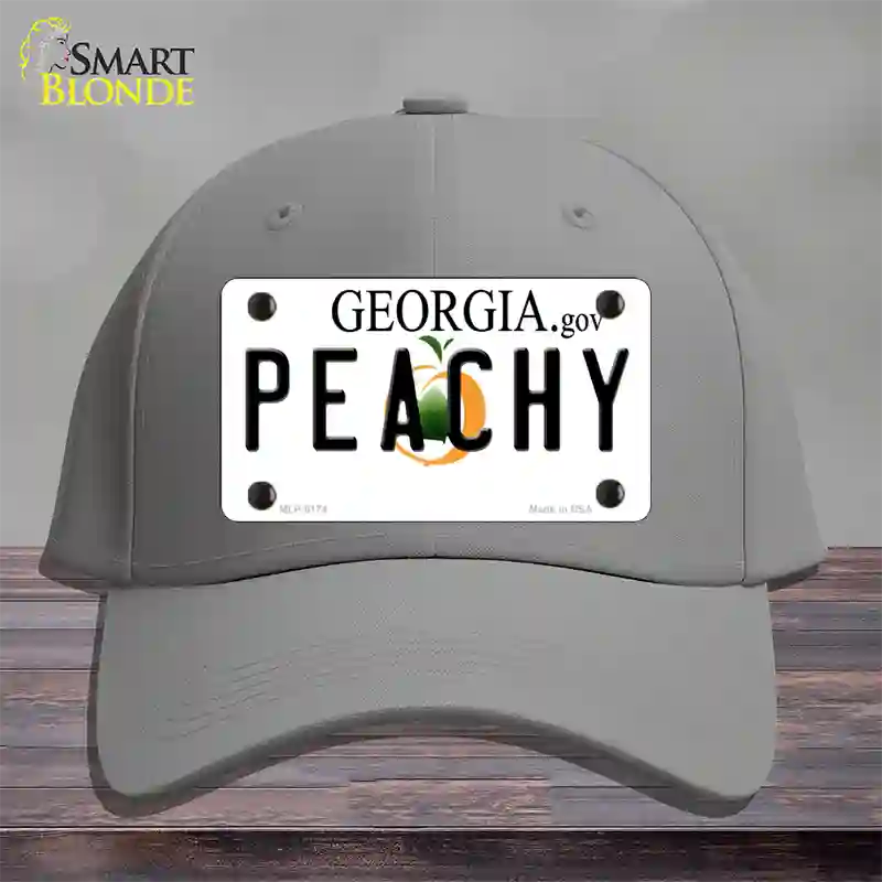 Peachy Georgia Novelty License Plate Hat Cotton / Gray