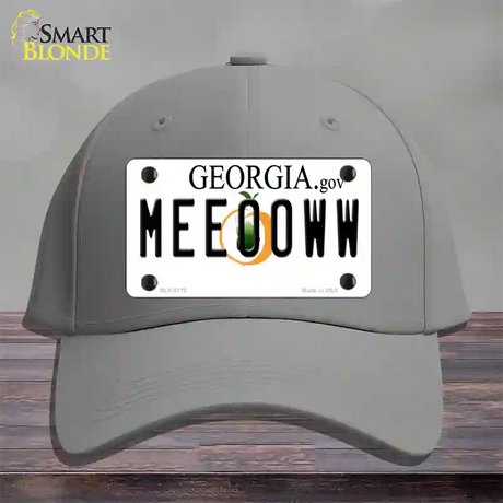 Meeooww Georgia Novelty License Plate Hat Cotton / Gray