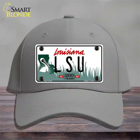 LSU Louisiana Novelty License Plate Hat Cotton / Gray