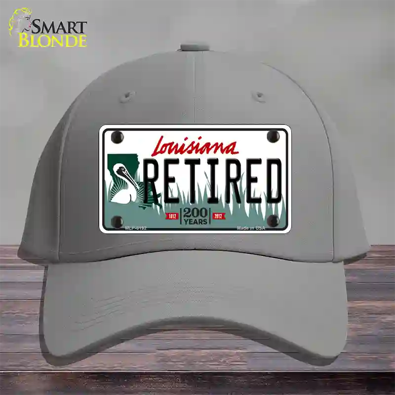 Retired Louisiana Novelty License Plate Hat Cotton / Gray