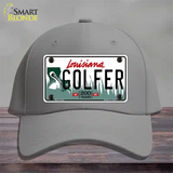 Golfer Louisiana Novelty License Plate Hat Cotton / Gray