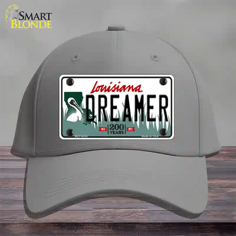 Dreamer Louisiana Novelty License Plate Hat Cotton / Gray