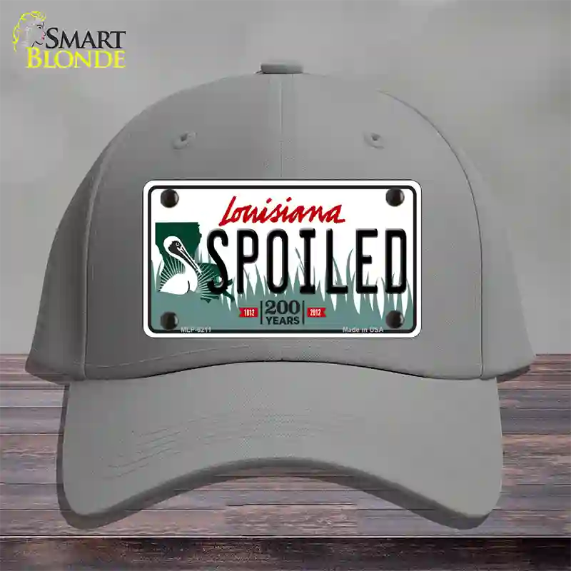 Spoiled Louisiana Novelty License Plate Hat Cotton / Gray