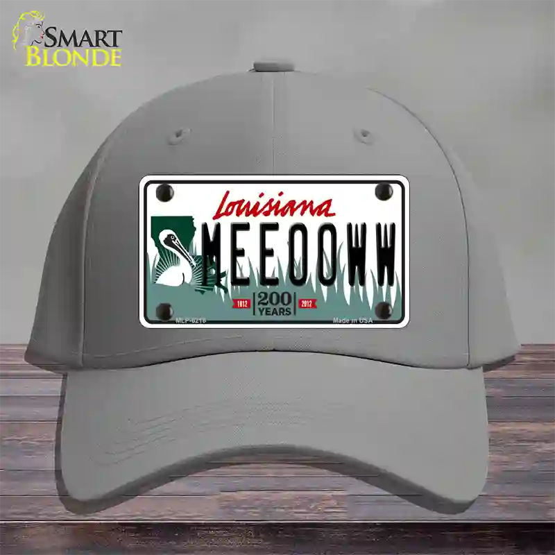 Meeooww Louisiana Novelty License Plate Hat Cotton / Gray