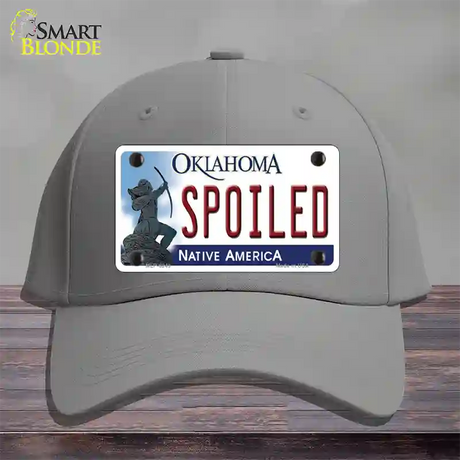 Spoiled Oklahoma Novelty License Plate Hat Cotton / Gray