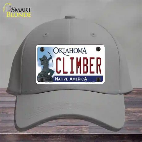 Climber Oklahoma Novelty License Plate Hat Cotton / Gray